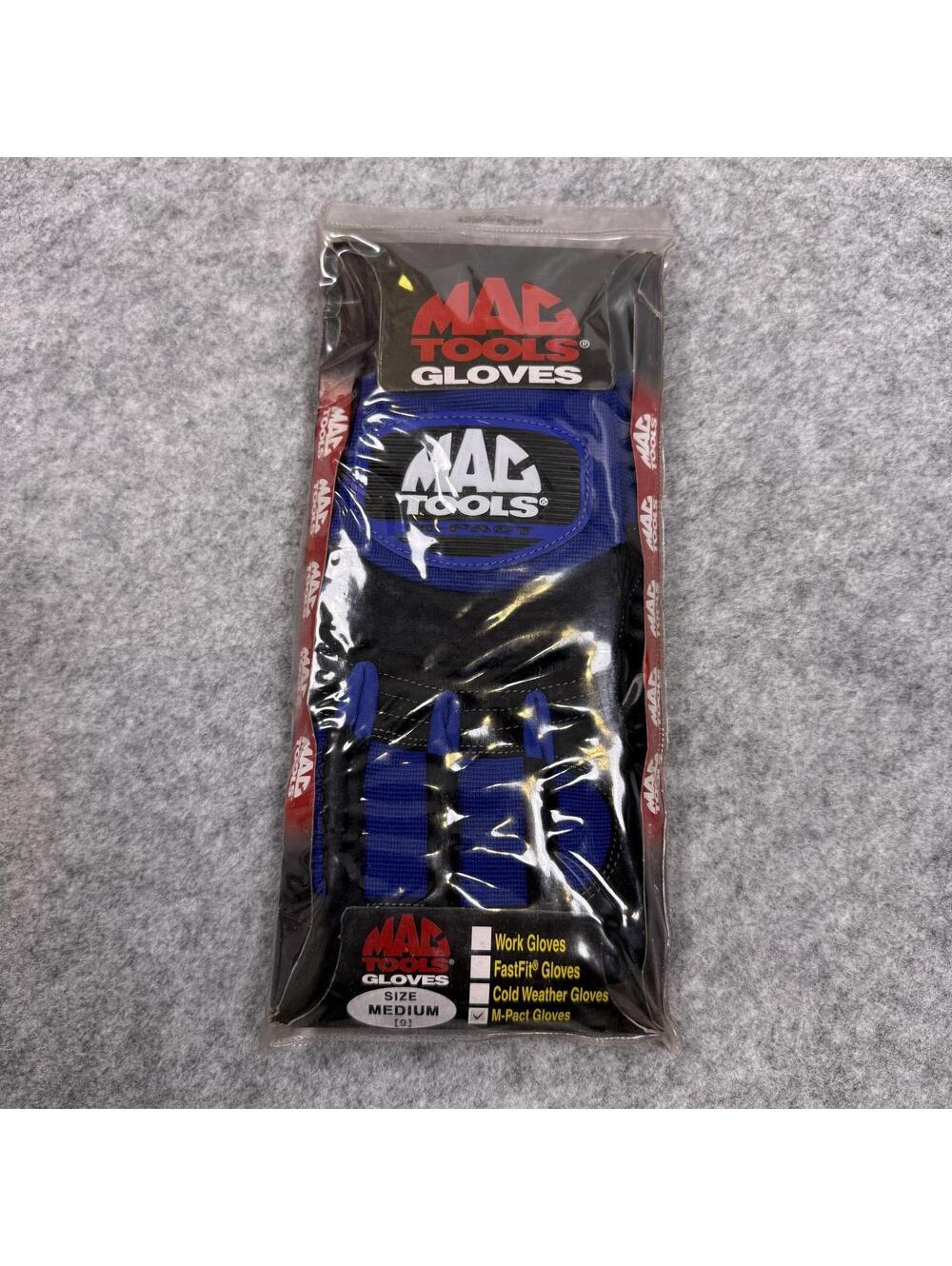 New Mac Tools FastFit Work Gloves Blue Black Medium Impact Mechanics